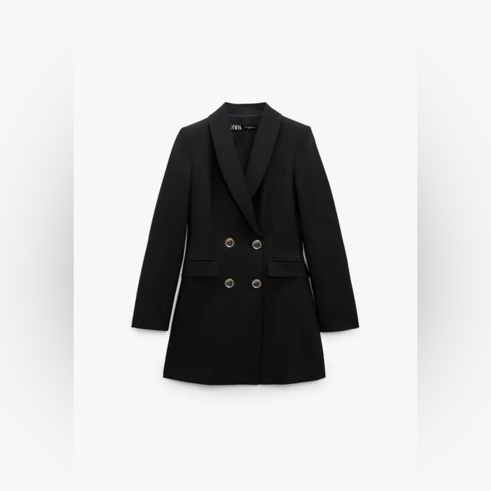 Zara Double Breasted Long Blazer